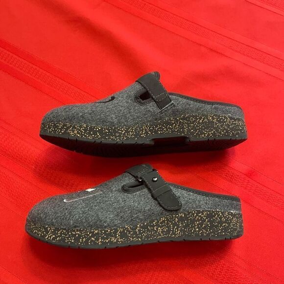 Earth Mule Womens 8M Black Grey Wool Felt Dream Renmen Ayiti Slip On Shoe - Picture 7 of 12